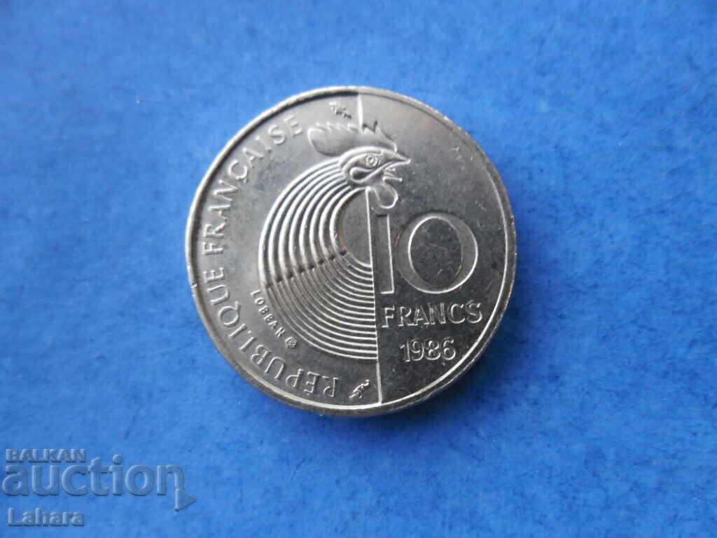 10 франка 1986 г. Франция 10 франка 1986 г. Франция