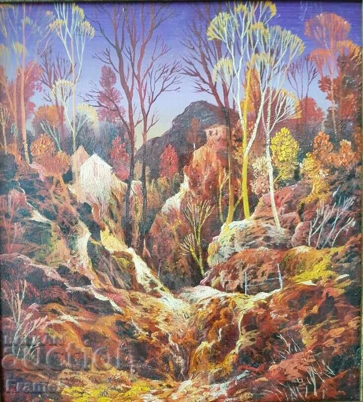 Mitko Dimitrov 1946-2022 Peisaj 2010g. ulei pe pânză cu preț € 270.00 | 528.07 BGN Mitko Dimitrov 1946-2022 Peisaj 2010g. ulei pe pânză cu preț € 270.00 | 528.07 BGN