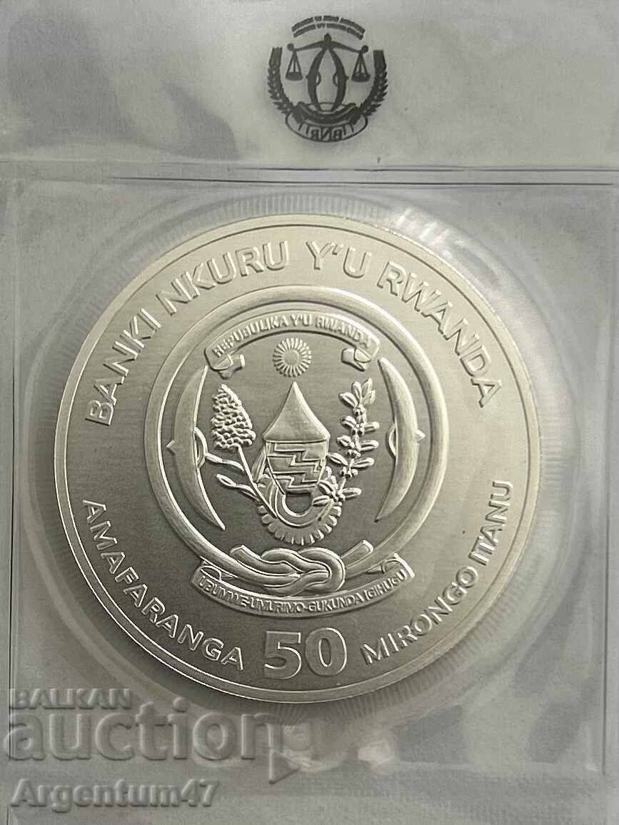 Livrarea ARGINT 1 OZ 2026 RWANDA - ANUL LUNAR AL CALULUI