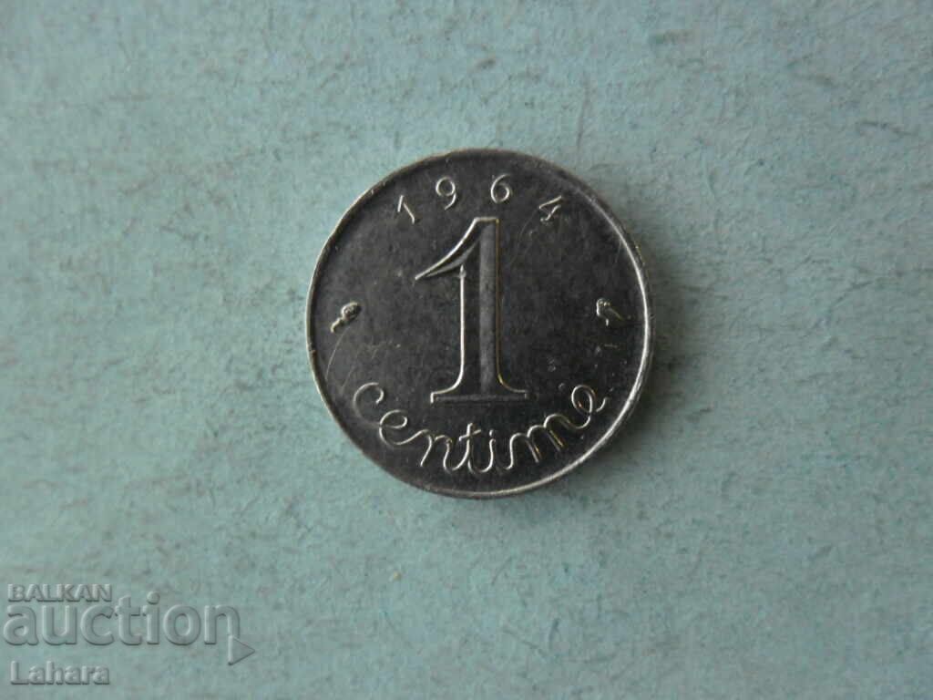 1 сантим 1964 г. Франция