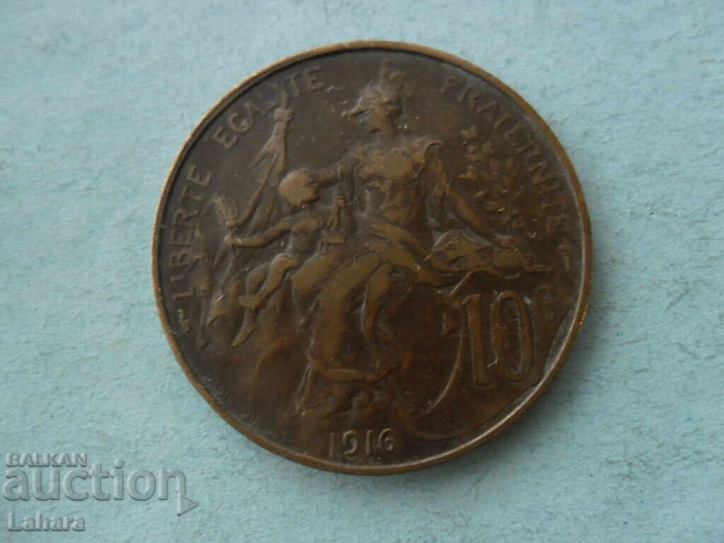 10 сантима 1916 г. Франция