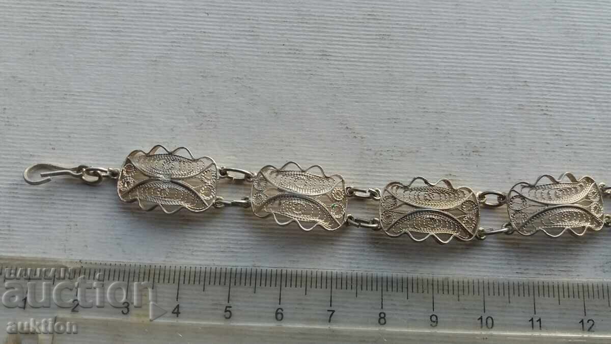 Licitație BRĂȚARĂ ARGINTIE FRUMOASĂ FILIGRAN