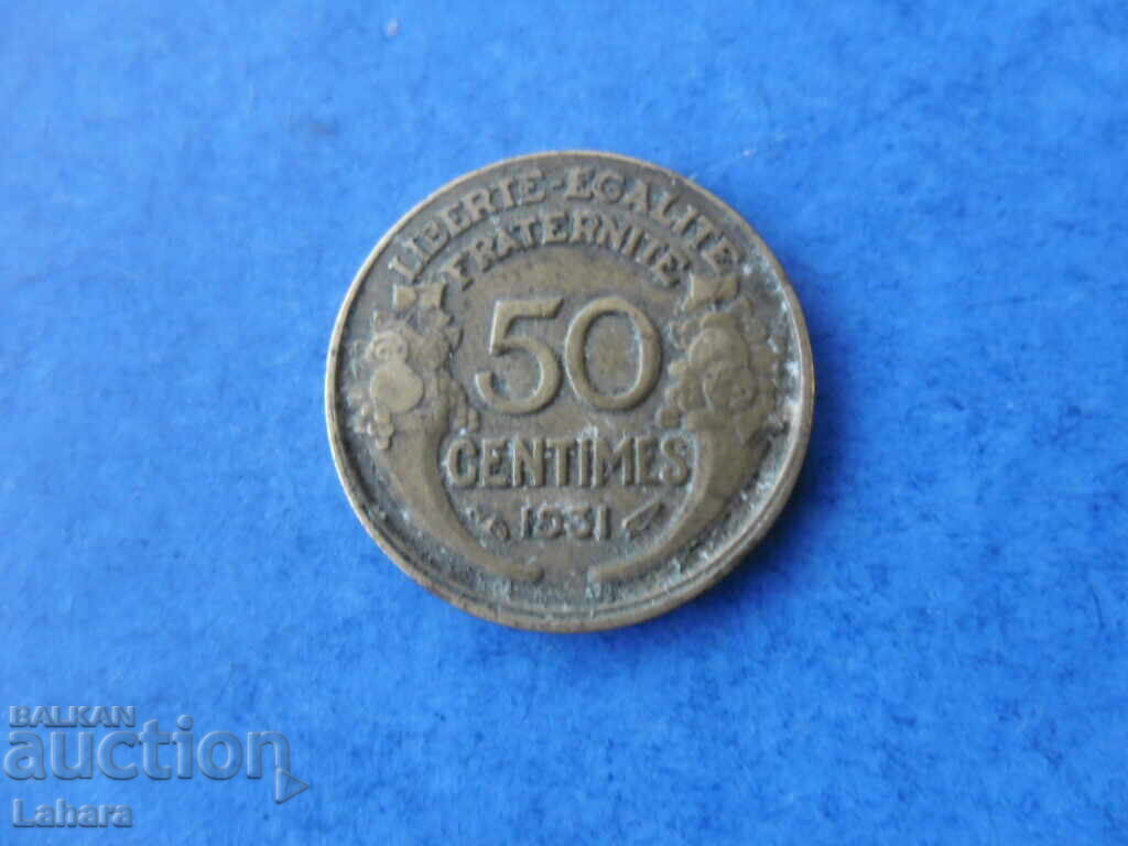 50 λεπτά 1931 g. Γαλλία