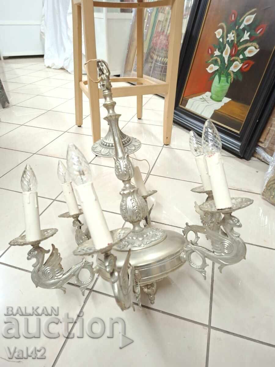 Χάλκινος πολυέλαιος με 6 φώτα Χάλκινος πολυέλαιος με 6 φώτα