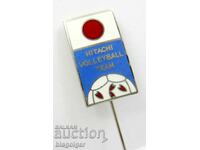 Япония-Hitachi-Хитачи Волейболен отбор-Стара значка-Емайл