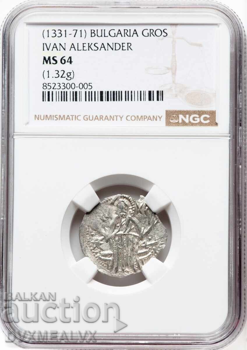 №4 NGC-MS64 Groș pe Țarul Ioan Alexandru - CITIȚI DESCRIEREA
