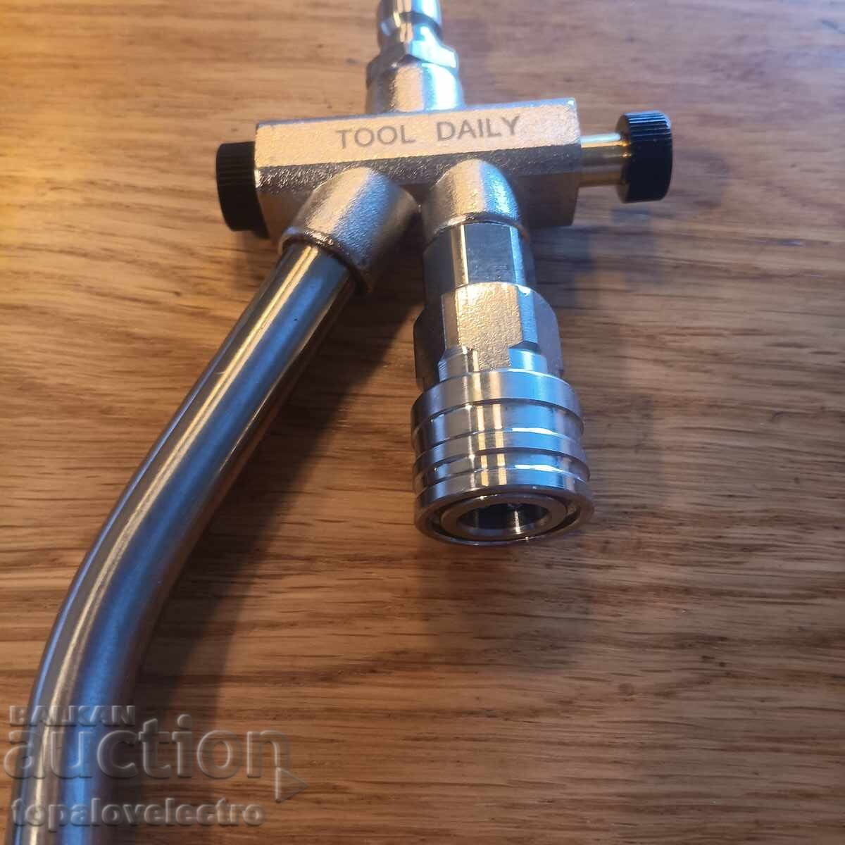 NOU! Conector dublu pentru spumă și duză pentru aparat de spălat cu presiune, 1/4" Qui - 6