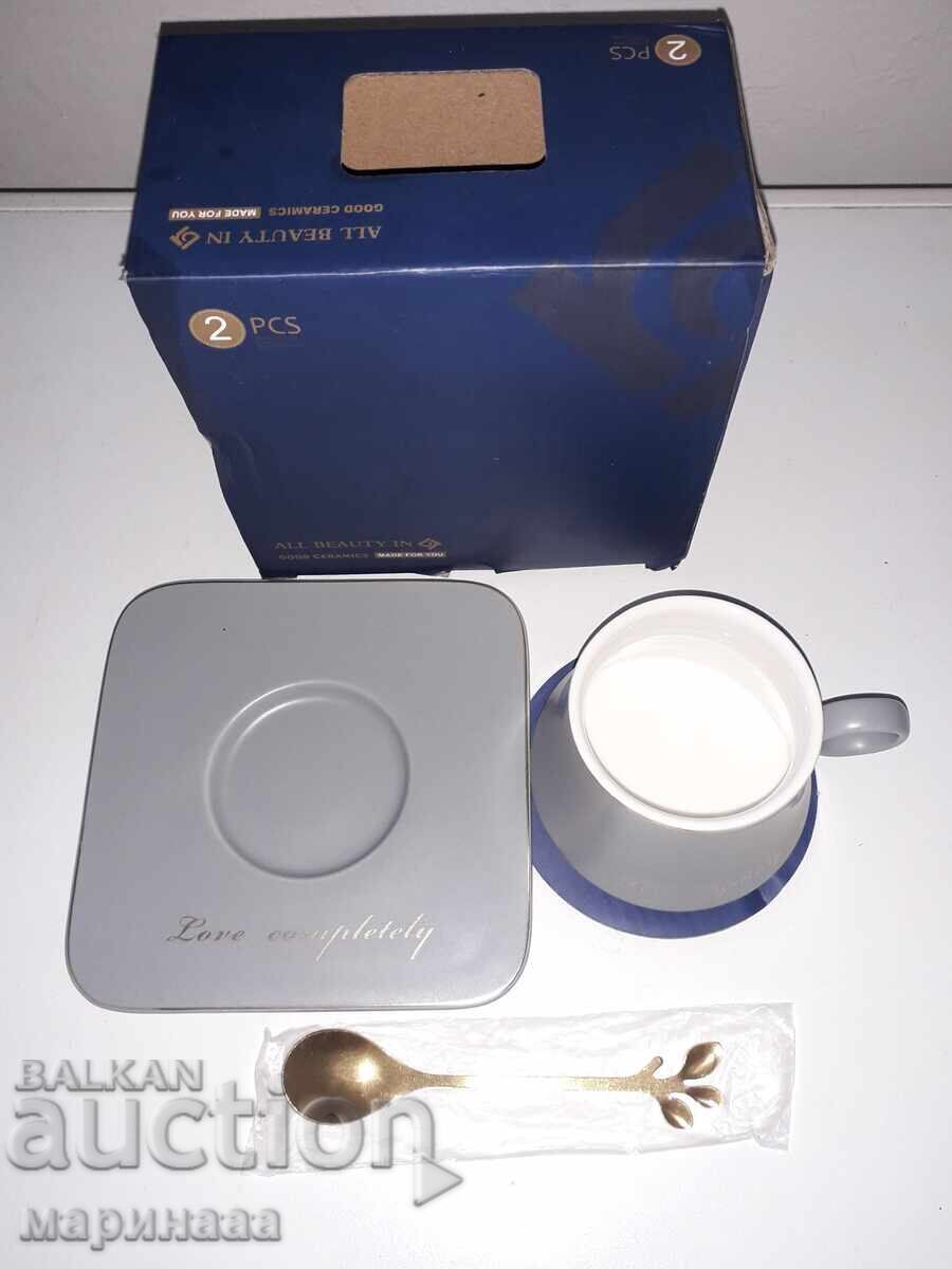 SET DE CAFEA ''LOVE COMPLETELY''. PORȚELAN cu preț € 4.00 | 7.82 BGN