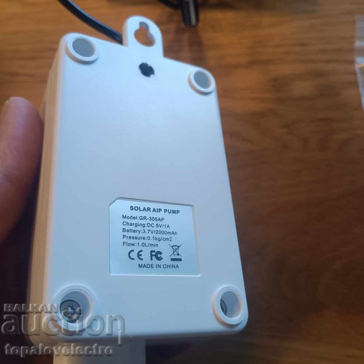 NOU! Pompă de aer solară 2W, cu USB și încărcare solară - 7