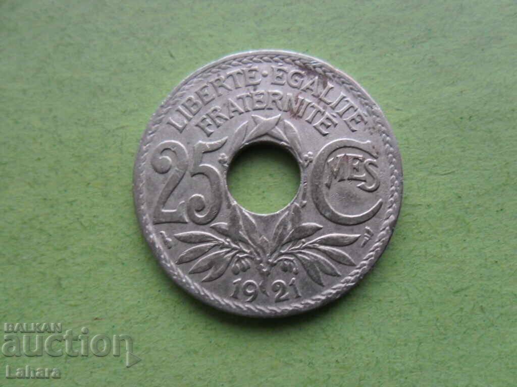 25 сантима 1921 г. Франция 25 сантима 1921 г. Франция