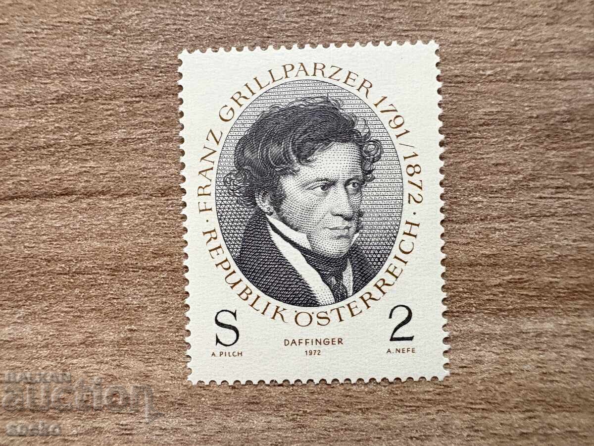 Austria - 100 g. de la moartea lui Franz Grillparzer (1972) MNH