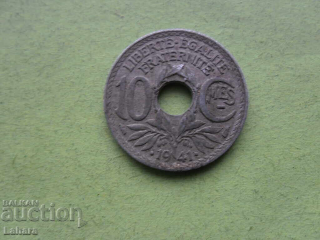10 centimes 1941. France