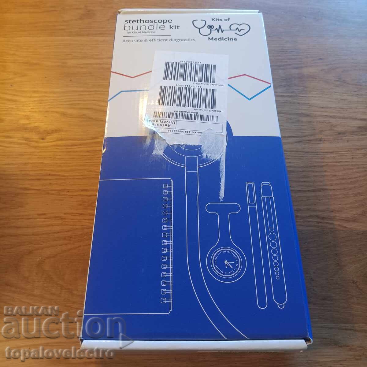 ΚΑΙΝΟΥΡΙΟ! Ιατρικό σετ με στηθοσκόπιο, με θήκη, φακό, υγρό - 7