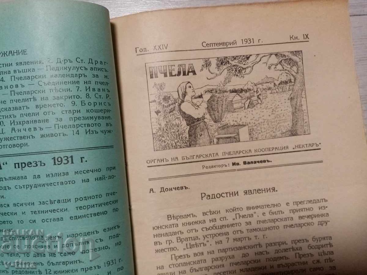 Списание ПЧЕЛА 2  броя 1931 г пчеларска кооперация Нектар - 6
