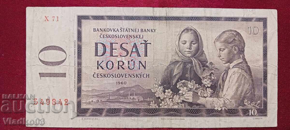 Cehoslovacia 10 coroane 1960
