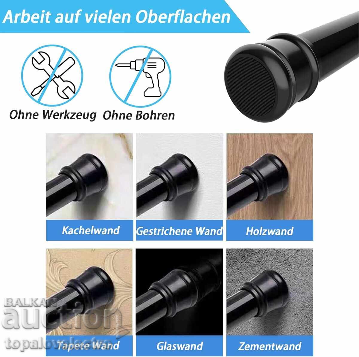 Livrarea Cornișă telescopică pentru baie și perdele fără găurire, 73–175 cm