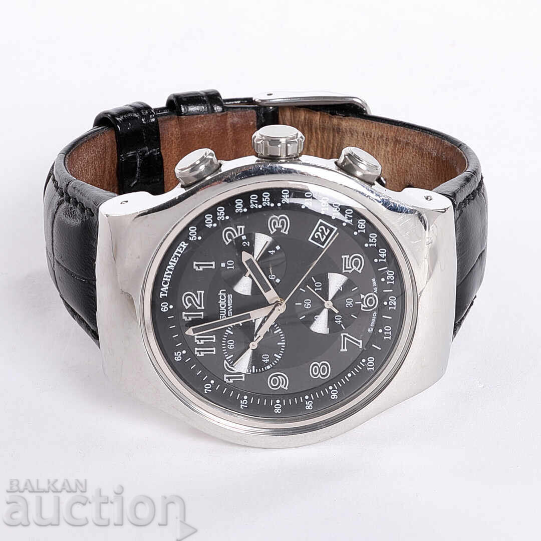 Аукцион Swatch Tachymeter стилен мъжки часовник произведен Швейцария