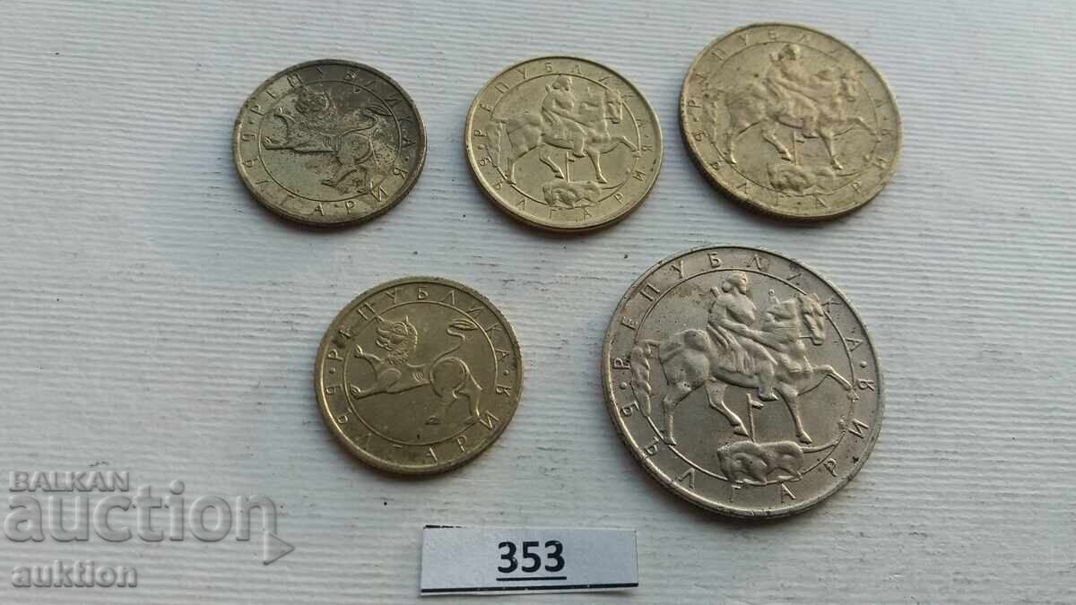 COLLECTION 50 STOTINKI 1 LEV 5 LEVA AND 10 LEVA 1992 YEAR - 5