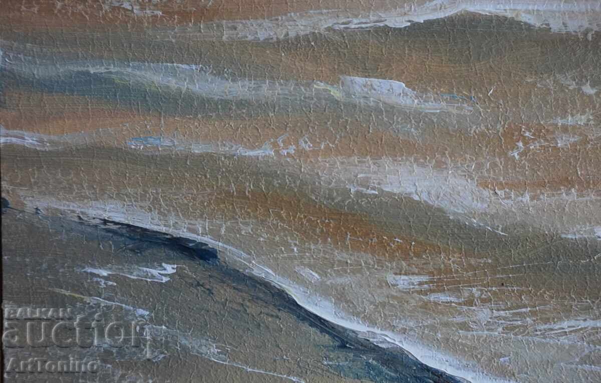 Licitație Tablou în ulei - Marină - Peisaj marin - Corăbii pe mare