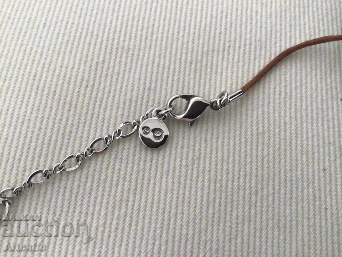 Доставка на дамско колие Swarovski с нежен розов кристал