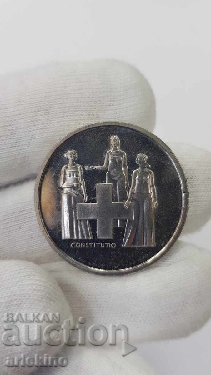 Collectible coin 5 Swiss francs Switzerland 1974 SWISS - 7