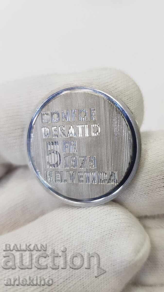 Rare coin 5 Francs Switzerland 1979 Albert Einstein - 5