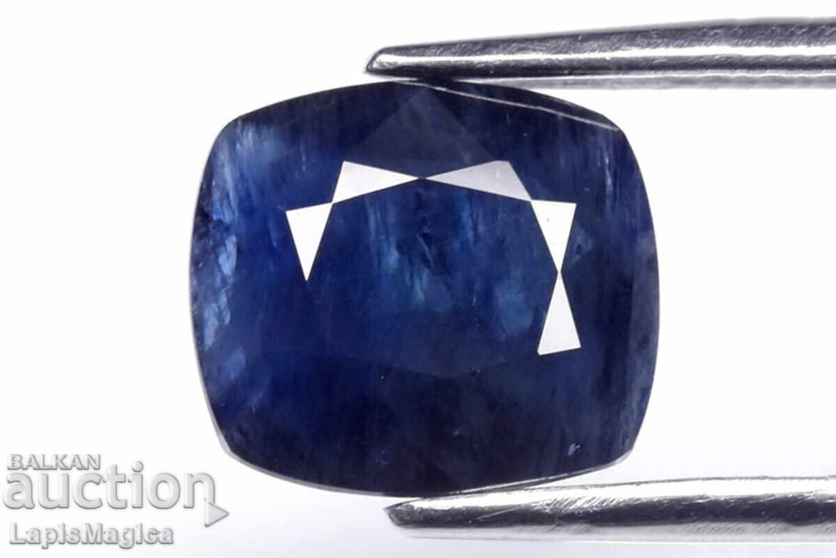 Син сапфир от Австралия - нагряван 1.97ct 8x7.2mm cushion шл