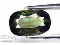 Зелен сапфир - нетретиран 1.42ct, cushion шлифовка 8x5mm