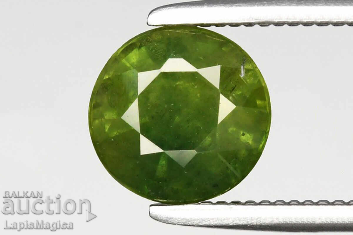 Зелен сапфир 1.18ct 6.2mm кръгла шлифовка
