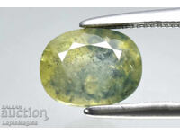 Μπλε-πράσινο ζαφείρι 1.57ct οβάλ κοπή 7.2x5.8mm