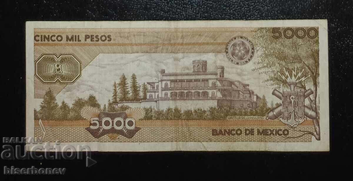 Μεξικό, Μεξικό, 5000 πέσος 1989, VF με τιμή € 6.00 | 11.73 BGN