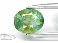 Синьо-зелен сапфир - нетретиран 0.60ct, овална шлифовка
