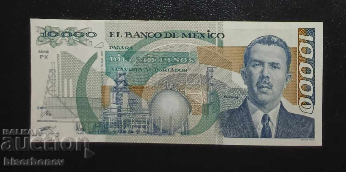Mexico, Mexico, 10,000 Pesos 1991, aUNC