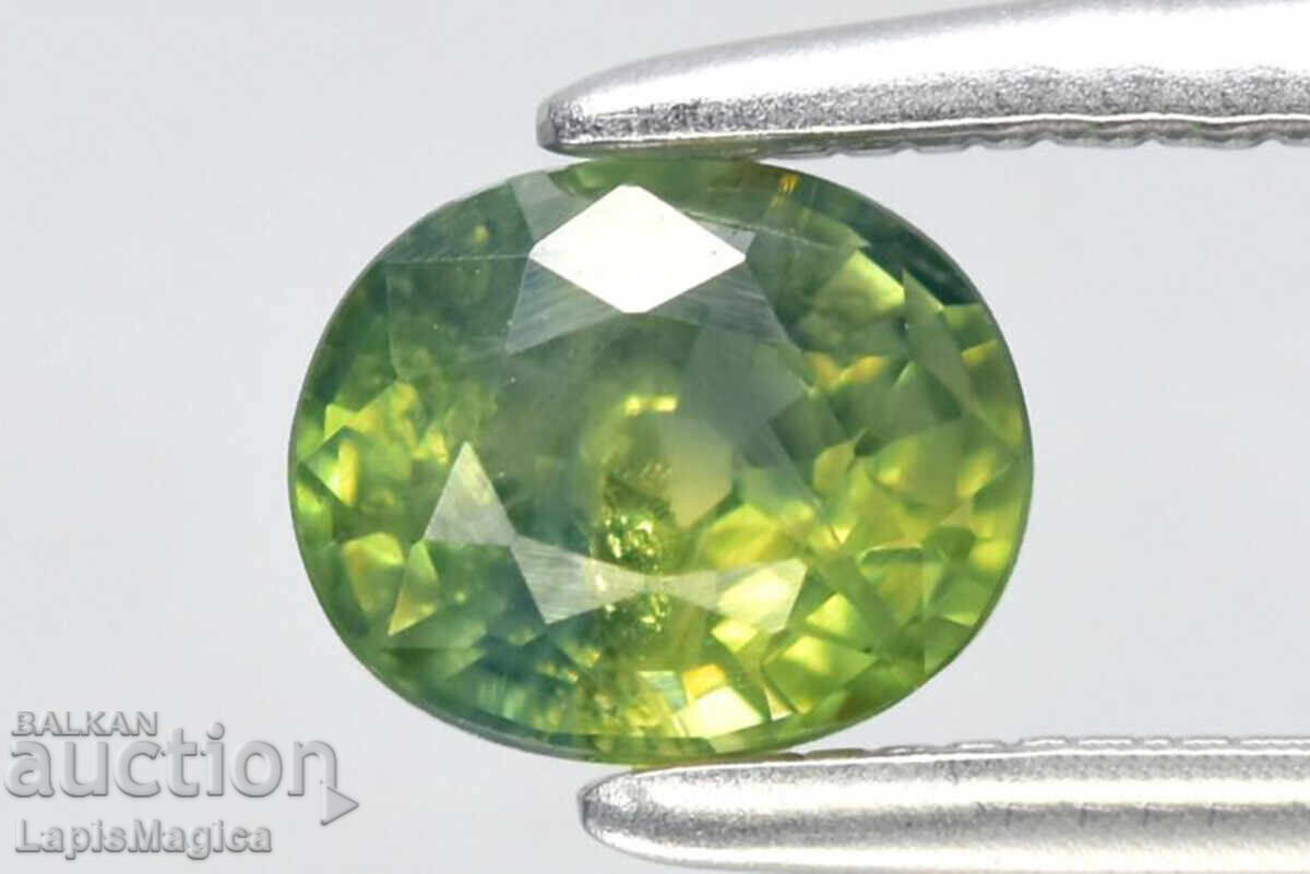 Синьо-зелен сапфир - нетретиран 0.69ct cushion шлифовка 5.5x