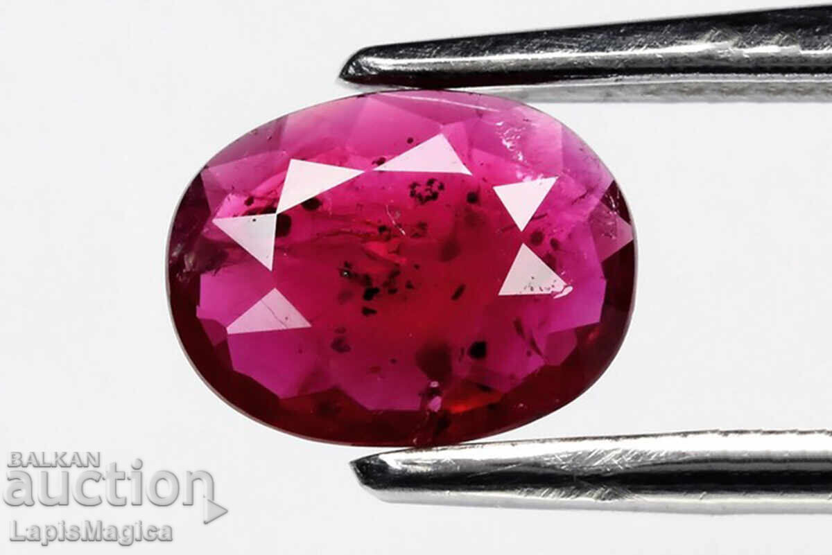 Розов сапфир нагряван 0.43ct овална шлифовка 6x4.7mm