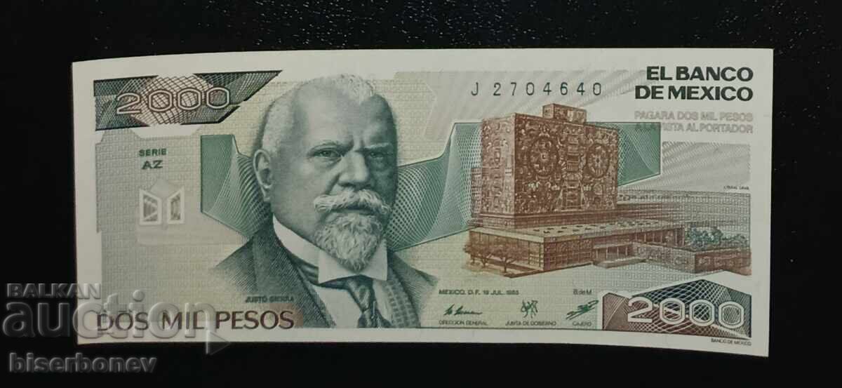 Μεξικό, Μεξικό, 2000 πέσος 1985, UNC-1