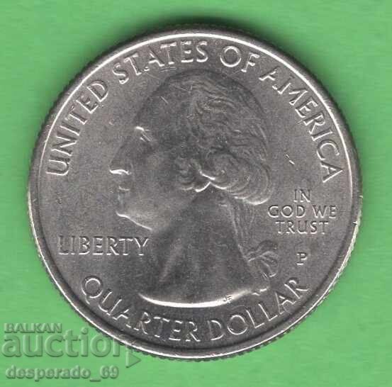 (¯`'•.¸ 25 de cenți 2020 P SUA (Marsh Billings Rockefe) UNC- cu preț € 0.90 | 1.76 BGN