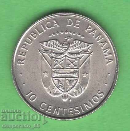(¯`'•.¸ 10 centésimos 1975 PANAMA UNC ¸.•'´¯)