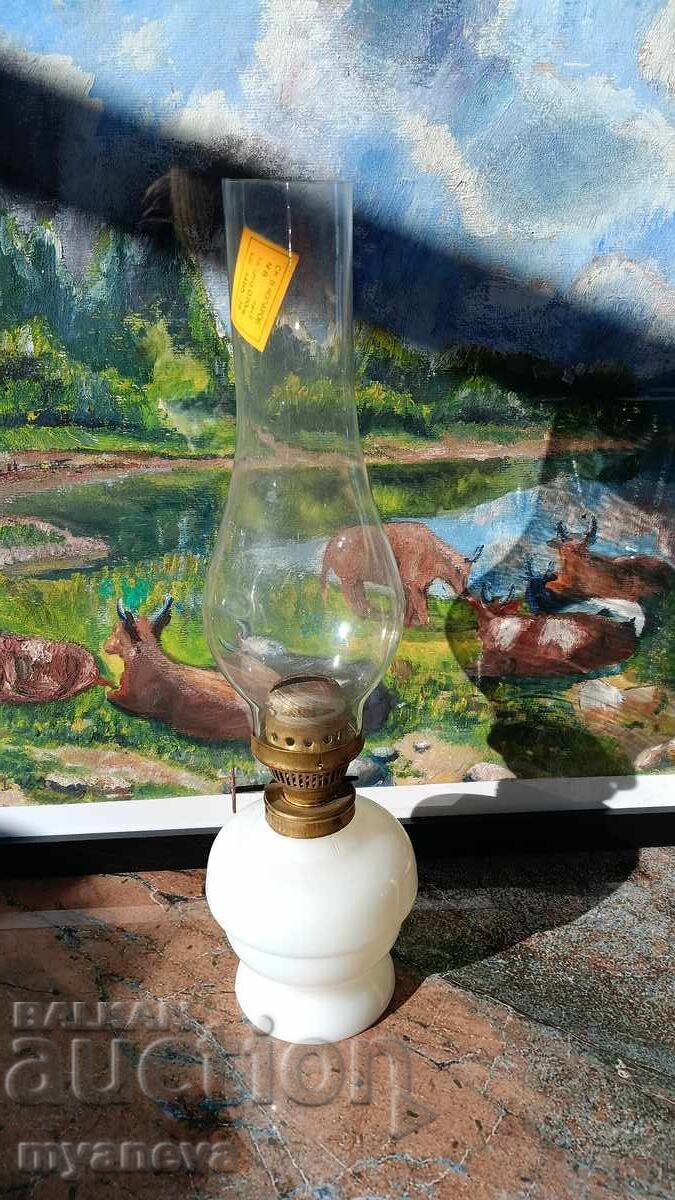 Lampă de gaz veche, din porțelan, bulgărească, din perioada socialistă (SOTSA) - 5