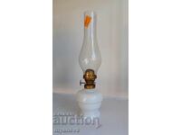 Порцеланова, българска, стара газена лампа от СОЦА.