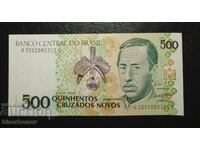 Brazil , Бразилия, 500 крузадос 1990 г, UNC
