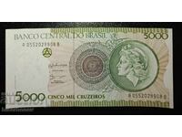 Brazil , Бразилия, 5000 крузейро 1990 г, UNC