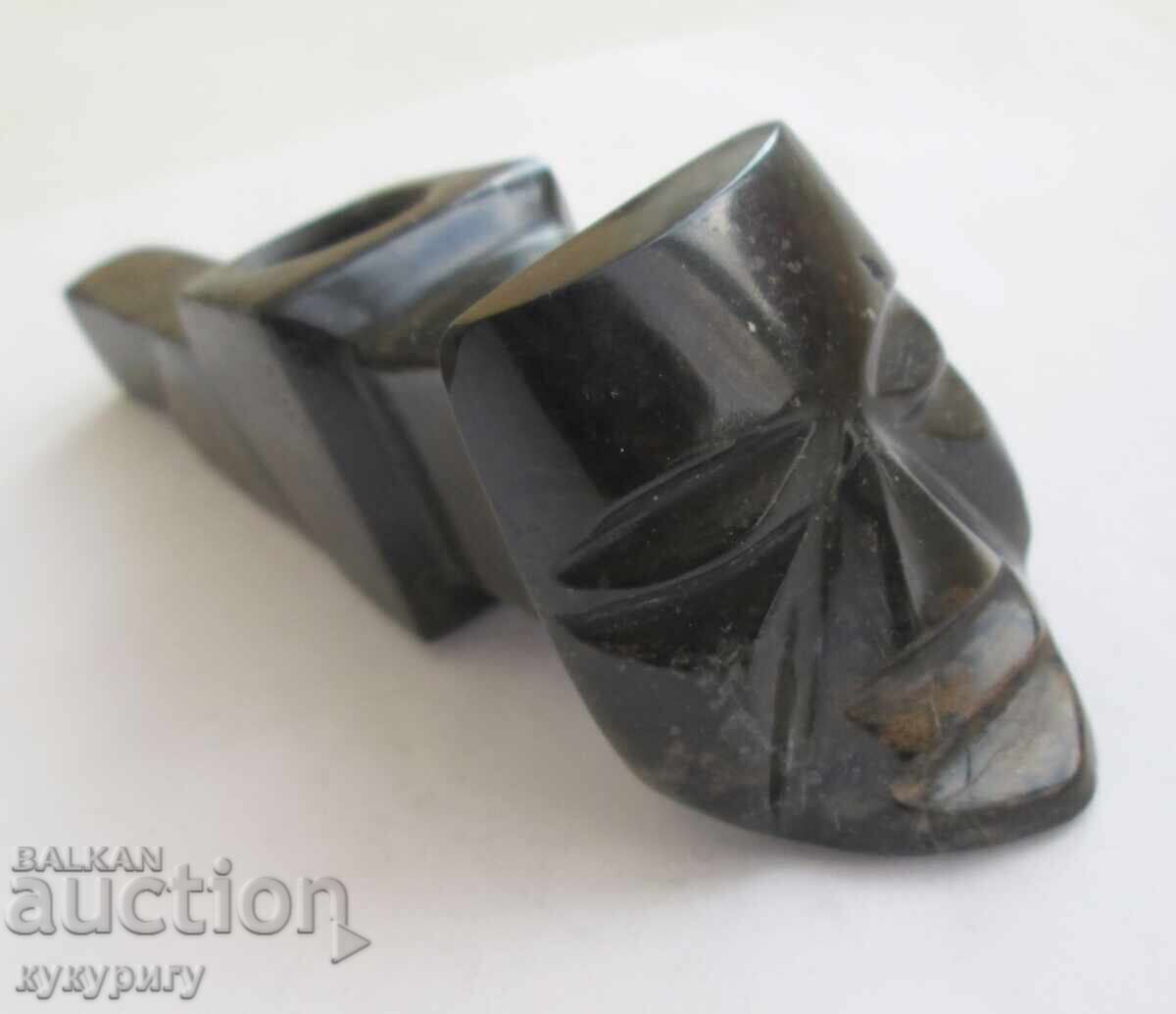 Аукцион Стара каменна лула от махагонов обсидиан