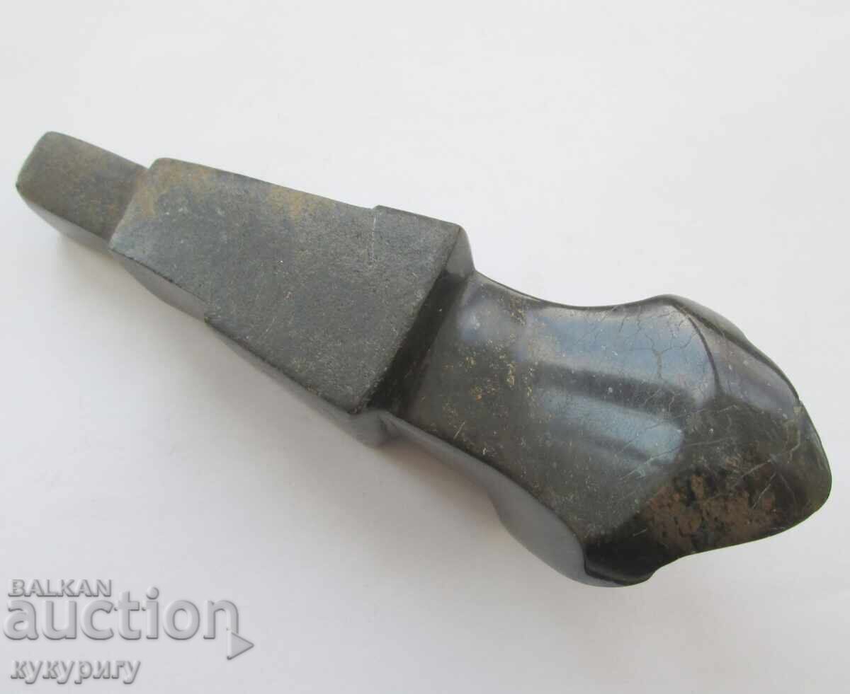 Доставка на Стара каменна лула от махагонов обсидиан