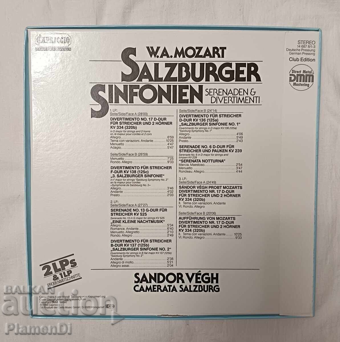 W. A. Mozart. Set de 3 discuri de vinil cu muzică clasică cu preț € 16.00 | 31.29 BGN