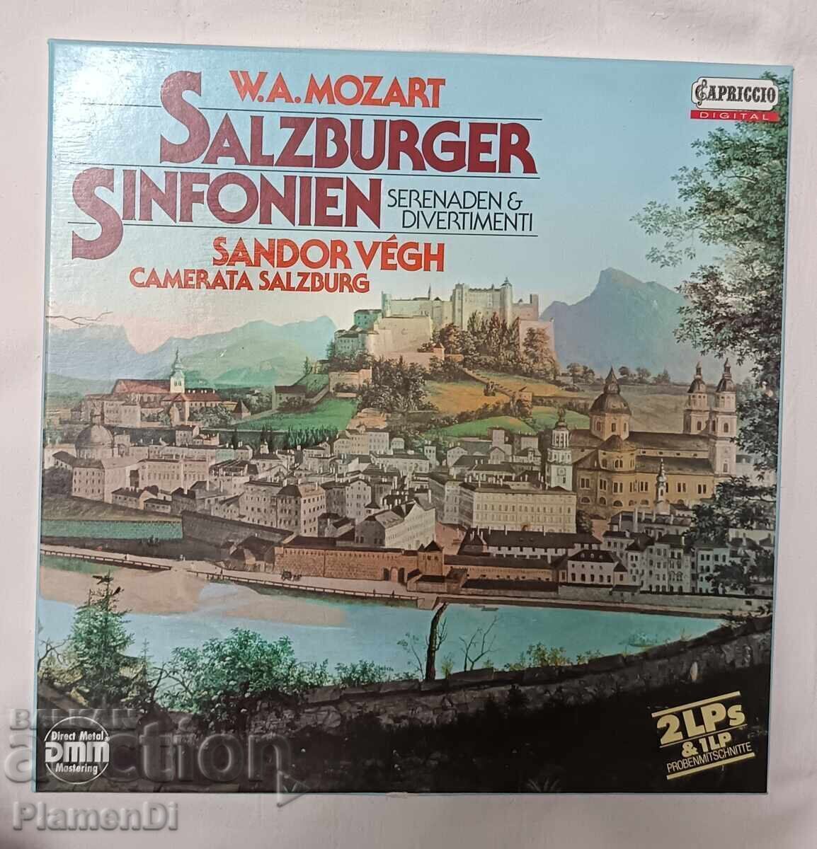 W. A. Mozart. Set de 3 discuri de vinil cu muzică clasică