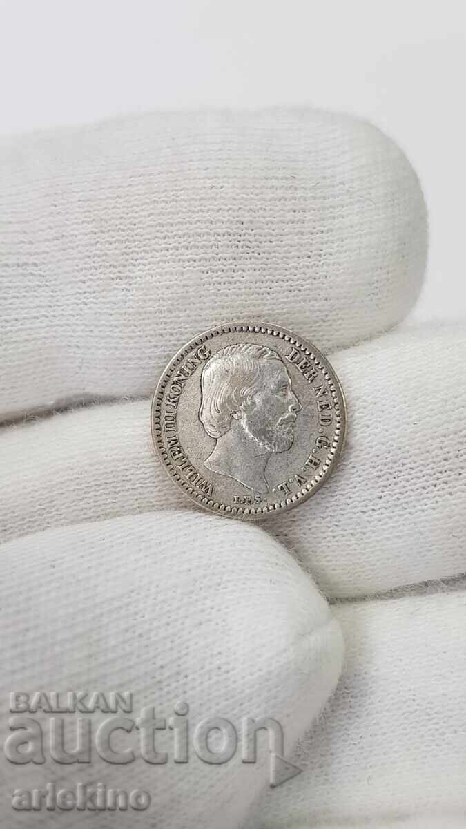 Livrarea Monedă rară de argint 10 Cents 1890 NIDERLANDS Livrarea Monedă rară de argint 10 Cents 1890 NIDERLANDS