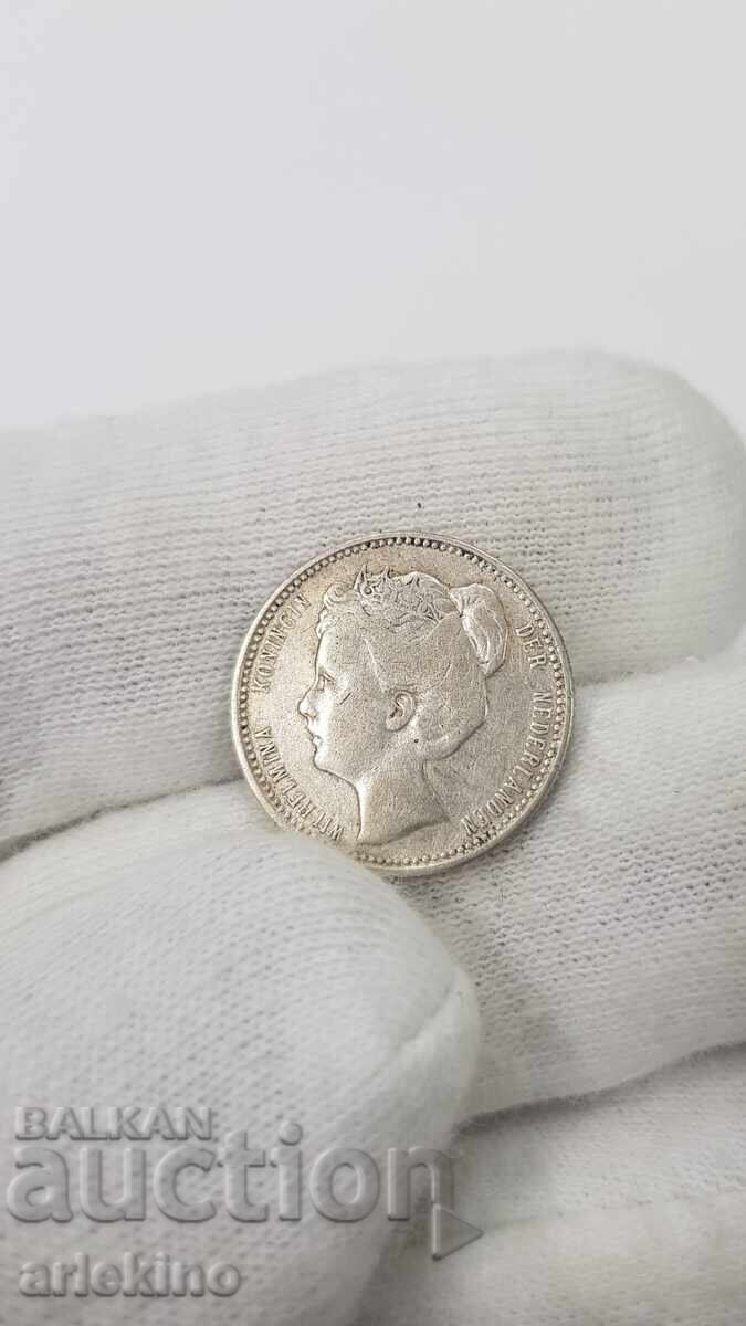 Delivery of Rare Silver Coin 25 Cents 1902 NETHERLANDS