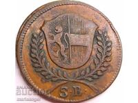 1 kreĭtser 1802 Austria Salzburg 5,42g 24mm cupru