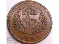1 Kreuzer 1800 Austria Salzburg 5.52g 24mm copper